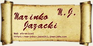 Marinko Jazački vizit kartica